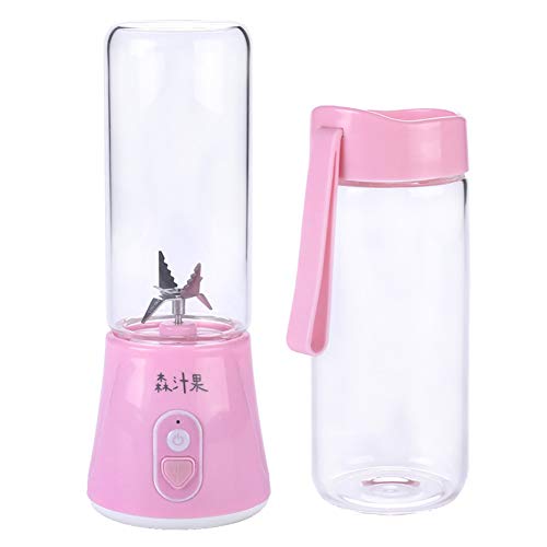 Portable Personal Blender, USB Rechargeable Glass Juicer Cup, Six Blades in 3D, 320ml