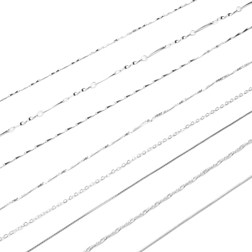 SEVENHEAD Silver Plated Chain Set - 8 Styles, 24in & 18in