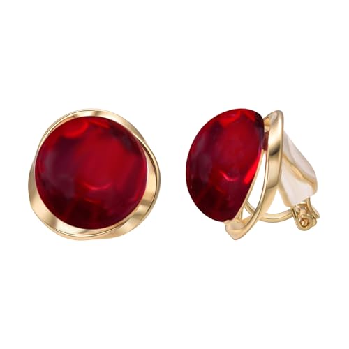 Boucles d'oreilles clip rubis pour oreilles non percées : confort et élégance