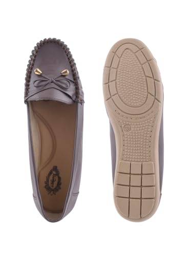 Image of Shoetopia Women's Stylish Casual Loafers | Comfortable Slip-On Flat Shoes with Bow Design & Soft Sole for Daily Footwear