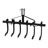48' Plow Scarifier Implement, Removable Tractor Cultivator with 6 Scarifier...