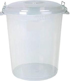 Small 50 Litre CLEAR/TRANSPARENT Plastic Bin Kitchen/Food Storage/Container