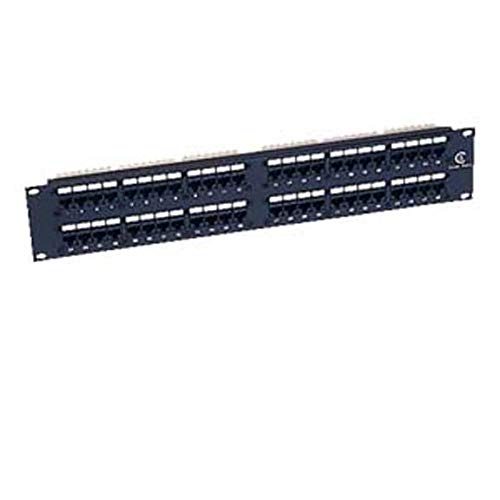 SF Cable 48-Port Cat6 110 Type Patch Panel 2U Rackmount or Wallmount, 19 Inch, Support T568A & B Wiring, 22~26AWG Wire Diameter