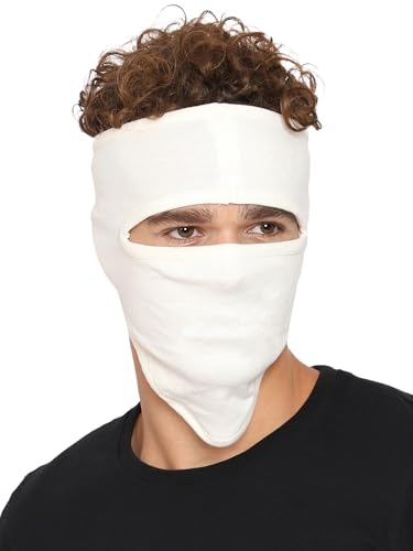 Image of Gajraj Unisex Cotton Anti Pollution Dust Sun Protecion Full Face Cover Mask with Air Filter Mesh and Visor (Skin)