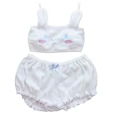 Andy's Orchids Women White Anime Pajamas Set, Girls Cosplay Kawaii Anime Cute Cartoon Plush Velvet T