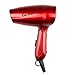 Girmi PH02 Asciugacapelli da Viaggio, 1200 W, Doppio Voltaggio, 2 Velocità, Manico pieghevole, Rosso