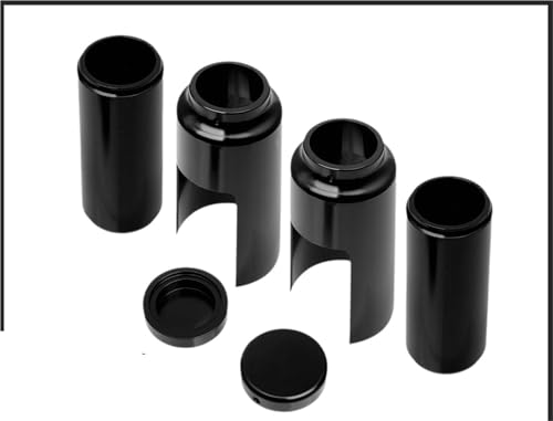 Cubierta de horquilla delantera protectora negra para Harley kit antitubos expuestos 4
