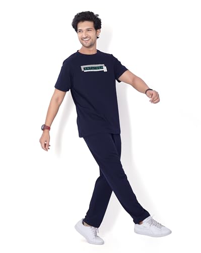 Image of WEET Cotton T-Shirt and Pyjama Set for Men,Night Wear for Men,Men's Pyjama Set 127