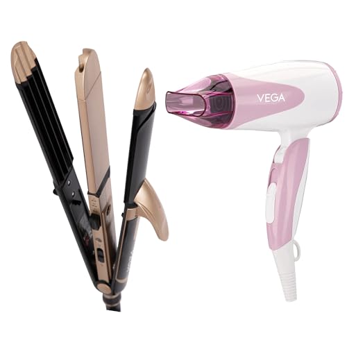 Image of Vega Hair Styler ( VHSCC-01) & Dryer (VHDH-05) Combo, Black