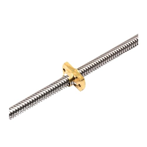 Metal Ball Screw nut T8*8 Ender 3 Lead Screw Z Axis Rod +Brass Nuts Lead 8MM 365/399/500/515mm(515MM for CR10)