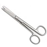 Medizinische stumpfe Stillschere, Erste-Hilfe-Chirurgenisches Allzweck-Instrument, scharf, stumpf, 15,5 cm, Edelstahl-Verband, Autoklavierbar