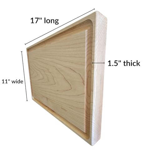 Tabla de cortar rectangular de madera de arce miniatura 3