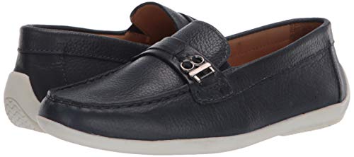 Image of Driver Club USA Unisex-Child Boys /Girls Leather Fashion Luxury Driving Loafer with Rope Anchor Detail