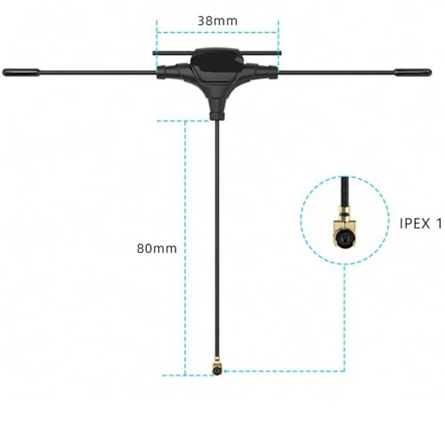 Antena receptora de 80 mm para drones 915M y 2.4G sintonizada 2