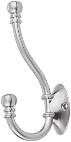 Amazon Basics AB5000-SN-5 Coat Hook, Satin Nickel