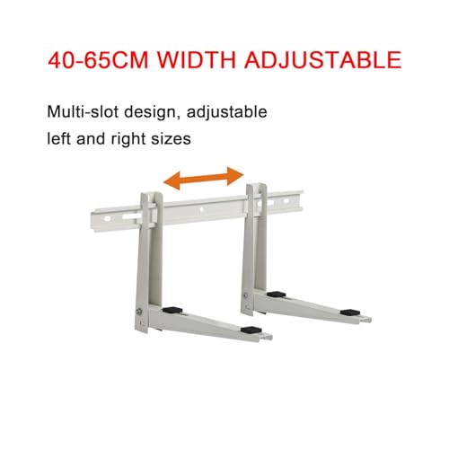 Support mural pour climatiseur mini split réglable en acier galvanisé de 40 à 65 cm - 5