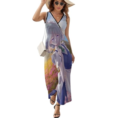Robe longue d'été idéale pour la plage : tenue maxi décontractée sans manches
