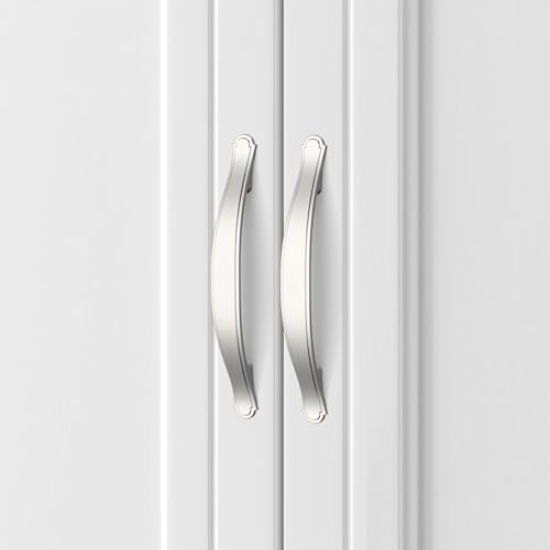 Image of Asidrama 10 Pack 3.75 Inch(96mm) Brushed Satin Nickel Kitchen Cabinet Handles Cabinet Pulls Kitchen Cabinet Hardware for Cupboard Drawer Pulls