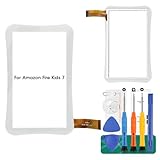 for Amazon Fire Kids 7 Touch Screen Replacement Kids 7 Digitizer Sensor Touch Panel Glass Replacmeent Parts(White)