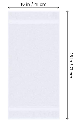 Image of Utopia Towels 6 Pack Premium Hand Towels Set, 16 by 28 inches, 100% Ring Spun Cotton, Ultra Soft and Highly Absorbent 600GSM Towels for Bathroom, Gym, Shower, Hotel, and Spa, White