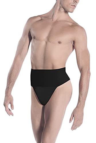 WEAR MOI EXTRA WIDE DANCE BELT MEN ELASTIC UNDERGARMENTS BLACK XS-SMALL