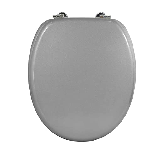 FRANDIS 190116 Abattant WC Charnière Métal Gris 38,5 x 46 x 6 cm