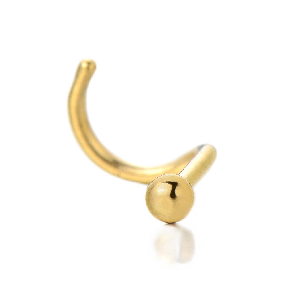 COOLSTEELANDBEYOND Pernos Nariz Piercing Anillo de Nariz Joyas para el Cuerpo Acero Inoxidable