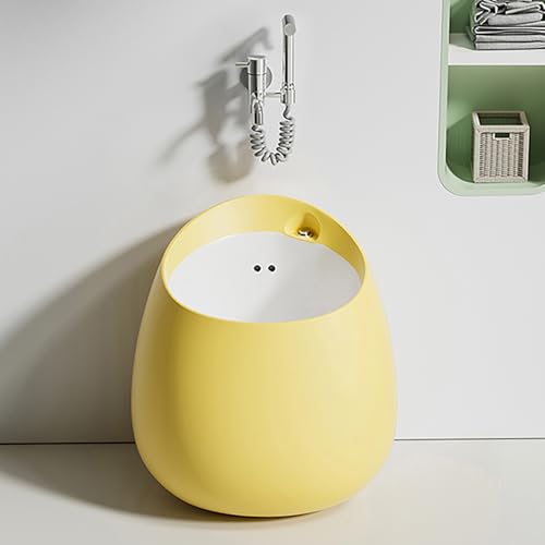 Spa de pies cerámico con grifo y manguera amarillo miniatura 1