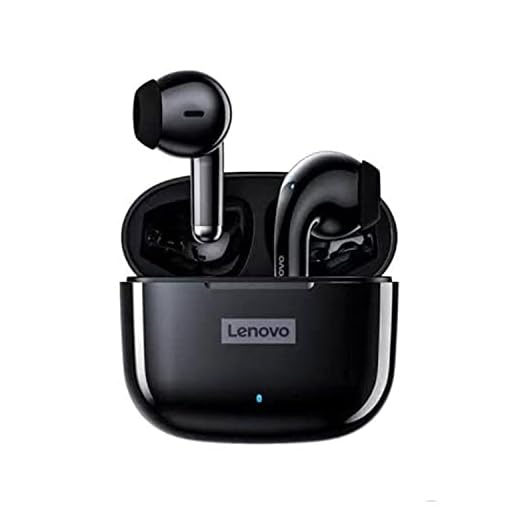 Lenovo Fones de ouvido LP40 Pro Bluetooth 5.1 Earbuds sem fio 20Hrs de tempo de jogo Fones de ouvido com gancho de ouvido à prova d'água com microfone