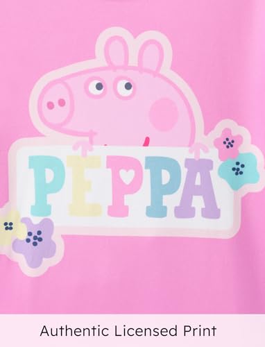 Image of Peppa Pig Girls Pant Sets Ruffle Long Sleeves Top Shirt and Leggings Clothing Set for Toddler Girls Fall Clothes Size 2-6T