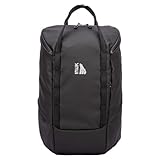 INUK Laptop Backpack for College Students & Work, 25L Lightweight Waterproof Backpack for Business Travel, Hiking Daypack with Padded Sleeve and Safety Whistle, Made from Recycled Materials，Black