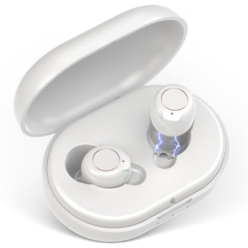 Swaloo Hearing Aids for Seniors Rechargeable with Intelligence Noise Cancelling, Suitable Crowd with Mild Hearing Loss, Premium Comfort Design Invisible Hearing Amplifiers Noise Reduction（White）