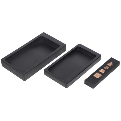 Alasum 書道?台と墨条 天然石製で深みのある発色 携帯便利な書法用具 小学生や書道愛好者向け伝統的書画練習用