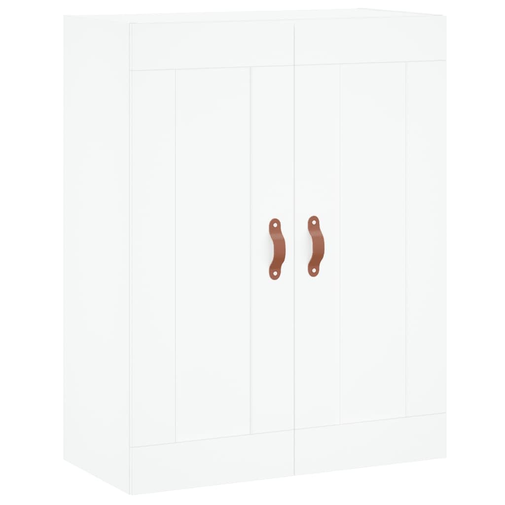 Bufet wysoki biały 69,5x34x180 cm, szafka do przechowywania z drewna inżynieryjnego z drzwiami i metalowymi nogami, duża przestrzeń do przechowywania w eleganckim wnętrzu
