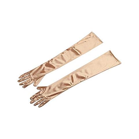 Gloves, Long Satin Opera (Champagne Gold) Cover