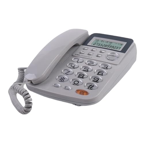 Téléphone filaire double interface C168 fixe de bureau sans pile avec sonneries configurables