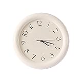 Generic 壁掛け時計 丸型時計 ミュート時計 寝室 キッチン ダイニングルーム用 小型時計, 白