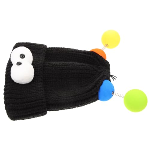 Holibanna Beanie Gorro Gracioso Tapa Gorro Tejido a Mano Sombreros para el Sol para Sombrero Estibador Gorro navideño Gorras Sombrero Tejido Sombrero de Tejer Gorros Calientes Hilo Black