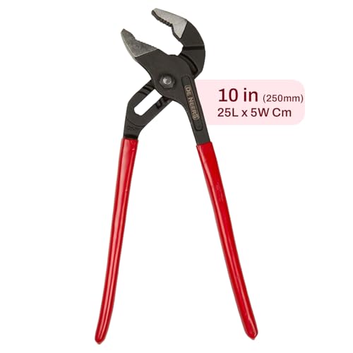 Image of DeNeers DN 1225-10, 10 inch (250 mm) Groove Joint Plier (Water pump plier), Used in Plumbing, Home, HVAC, Automobile and various Other uses, Professional, Home and DIY Application