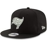 New Era NFL 9FIFTY Black/White Adjustable Snapback Hat Cap One Size Fits All (Tampa Bay Buccaneers)