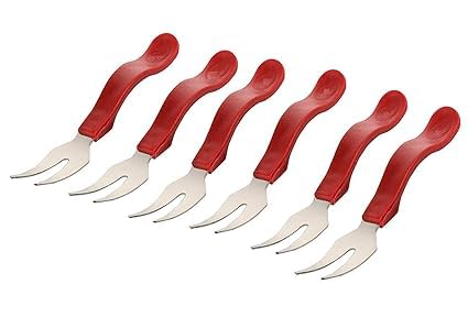 Makekartz.com Heavy Quality Small Fork Special Stainless Steel 6 pcs Fruit Fork Spoon Set Food Grade Salad, Vegetables, Dessert, Cake, Fruits Forks Picks for Music Lovers, Home Decor