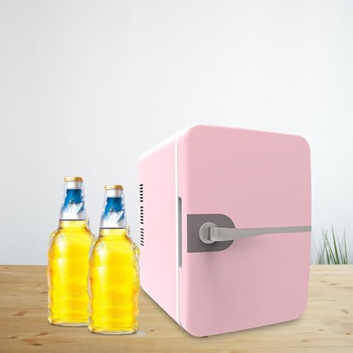 Image of 6L Mini Fridge Freestanding Beverage Refrigerator Coolers for Office Bar Home Pink|Mini Fridges|Home & Garden
