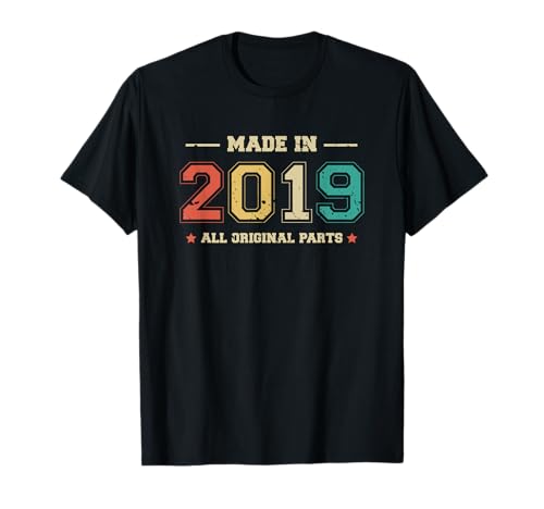 Made In 2019 All Original Parts Funny Birthday Born In 2019 T-Shirt