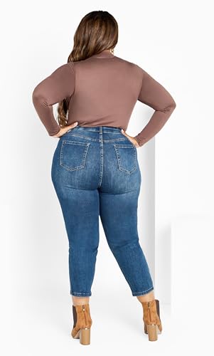Women's Plus Size Ella Thick Waistband Ankle Jean3