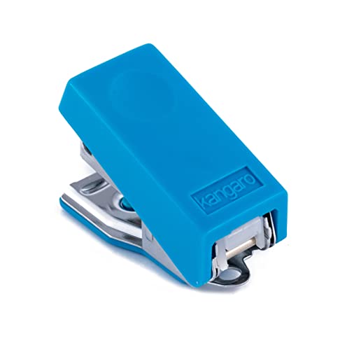 Image of Kangaro M10 Mini Stapler with Plastic Grip Body, Built-in Staple Remover & Reload Indicator, 10-Sheet Capacity, Takes No. 10 Staples, Assorted Colours (Pack of 1)