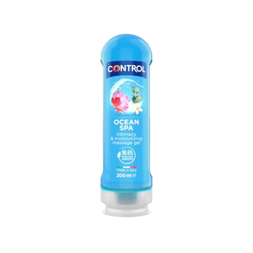 Control Gel Mediterranean Sea 2en1   Gel de Masaje Corporal con Aroma a Cítricos y Sándalo   200 ml   Base acuosa   Compatible con preservativo   Hidratante   Hipoalergénico.