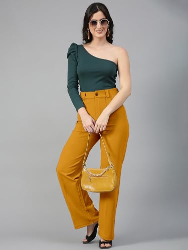 Image of Mehrang Trousers for Women, Formal Pants for Women, Straight Fit Pants