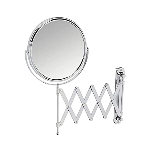 Chesoon Einziehbarer Kosmetikspiegel Doppelseitig HD 360° drehbar 7 Zoll 5-fache Vergrößerung Klare Bildgebung Teleskophalterung Extra Lange Verlängerung Geeignet für die Rasur im Badezimmer Cover