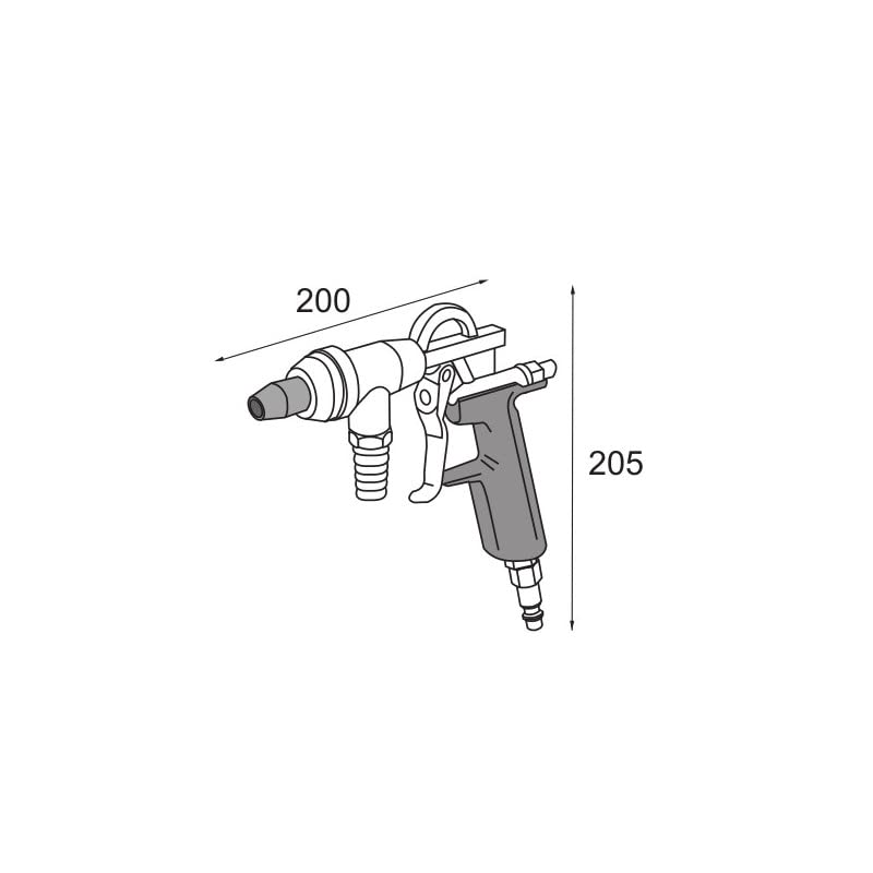 Pistolet de sablage Pro pneumatique calibre sable 0,1-0,2