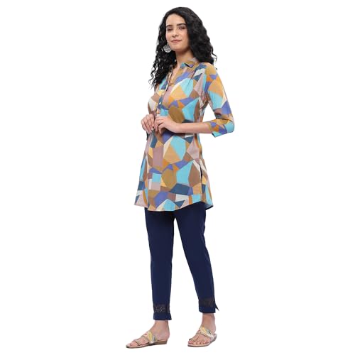 Image of BIBA Women Rayon Straight Printed Kurta